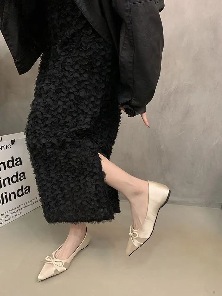 French-Style Gentle Bow Shallow Mouth Single Shoes for Petite Women, New Autumn Evening Shoes to Match Dresses — feature 14