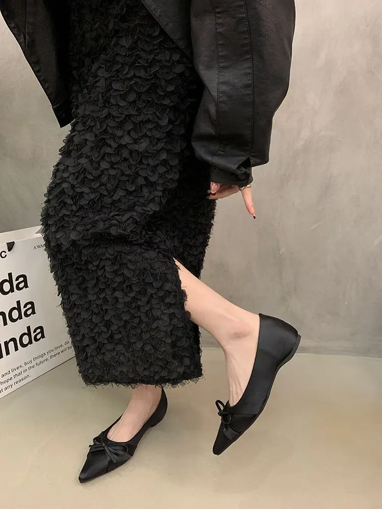 French-Style Gentle Bow Shallow Mouth Single Shoes for Petite Women, New Autumn Evening Shoes to Match Dresses — feature 6