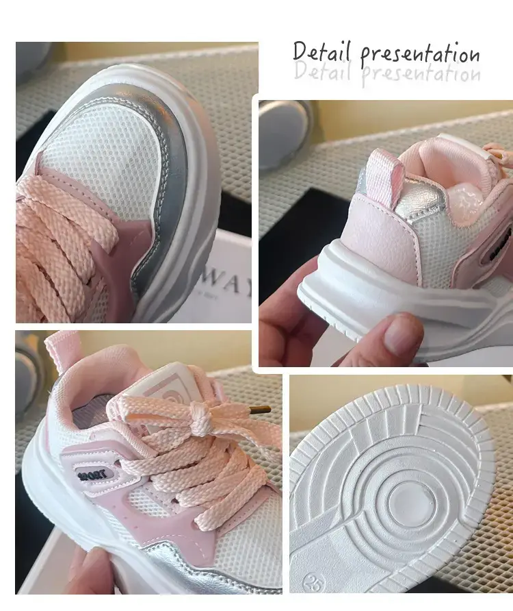 Girls Pink Chunky Sneakers 2025 Soft Sole — feature 5
