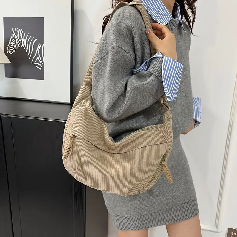 White Velvet Crossbody Bag for Women 2025 - Image 8