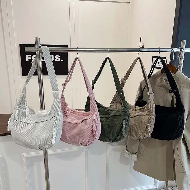 White Velvet Crossbody Bag for Women 2025 - Image 9