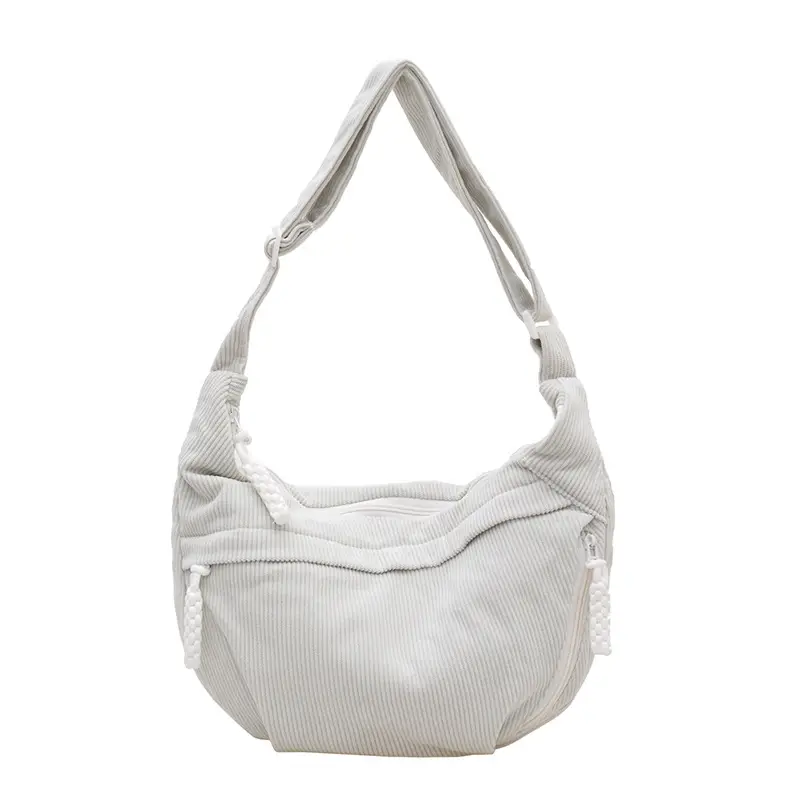 White Velvet Crossbody Bag for Women 2025 - Image 2