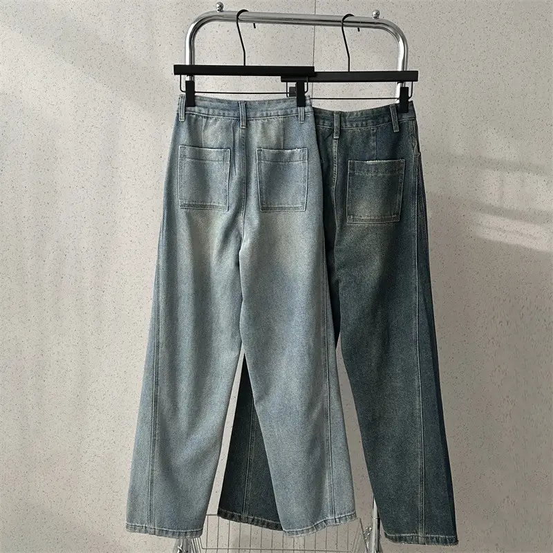 Dark Blue Wide Leg Jeans for Petite Women — feature 6