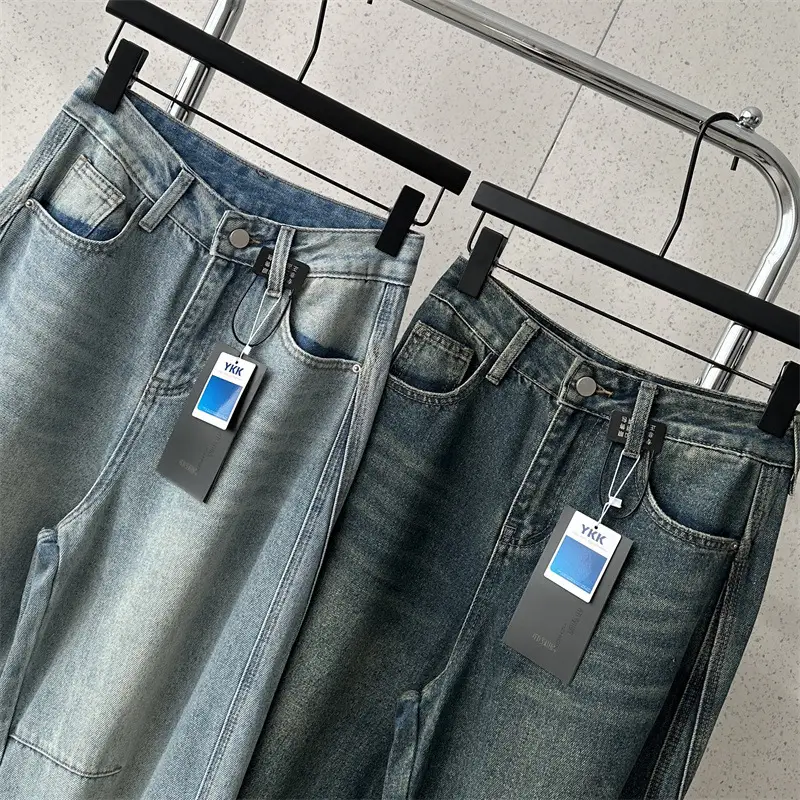 Dark Blue Wide Leg Jeans for Petite Women — feature 7