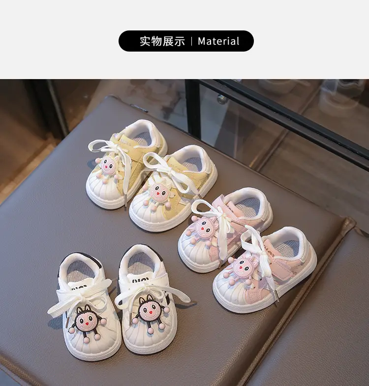 Baby Girl's Shoes, Baby Toddler Shoes, Spring & Fall Soft-Soled Fashionable Shoes for 1 to 3-Year-Old Baby Girls, Fashionable Soft Leather Shoes — feature 6