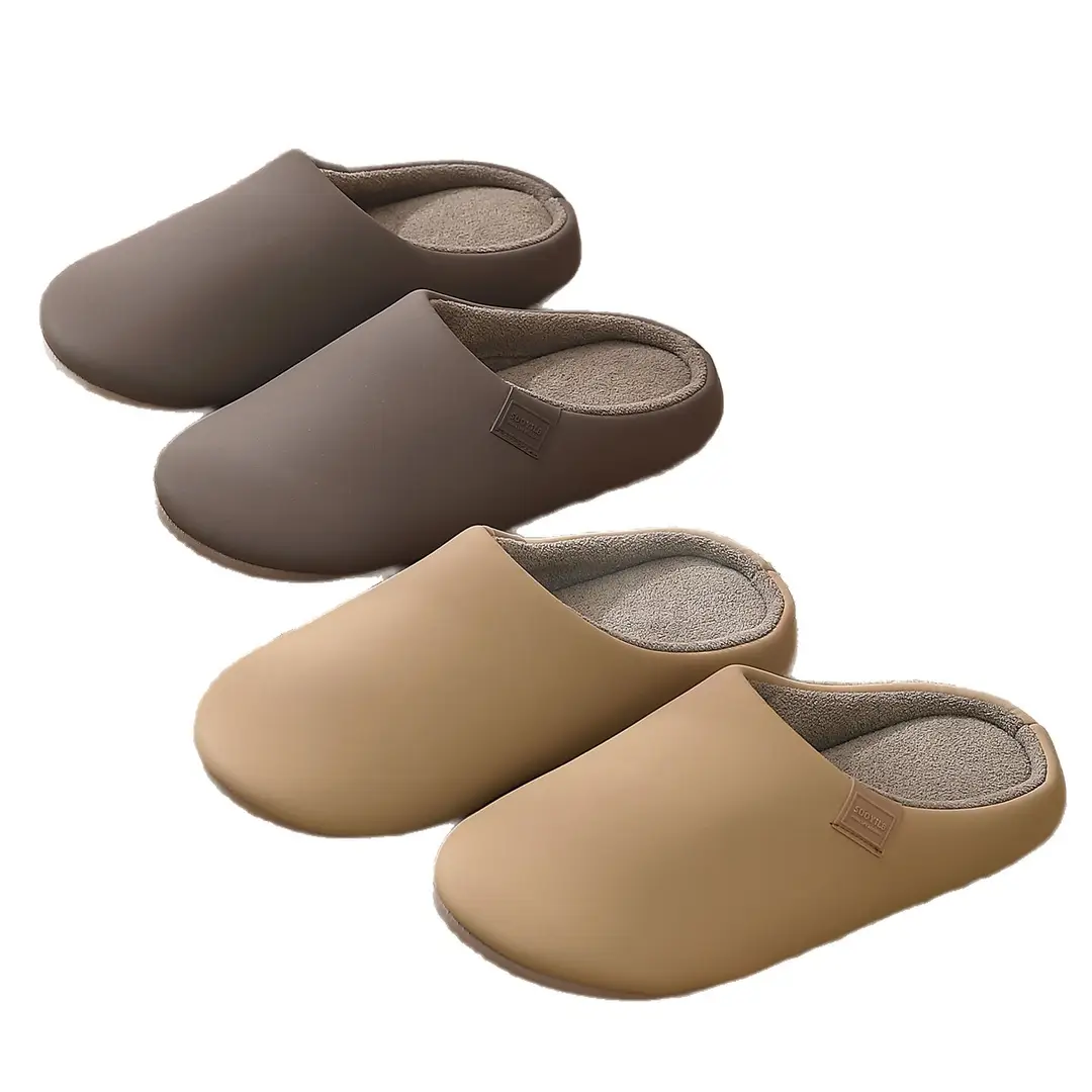 Non-Slip Silent Slippers for Women Indoor Home Soft Bottom Couple Home Cotton Slippers Pu Waterproof Japanese Slippers All Year Round - Image 11