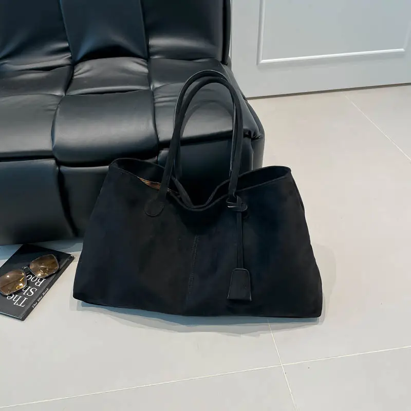 Women Retro Frosted Tote Bag Brown 2025 - Image 8