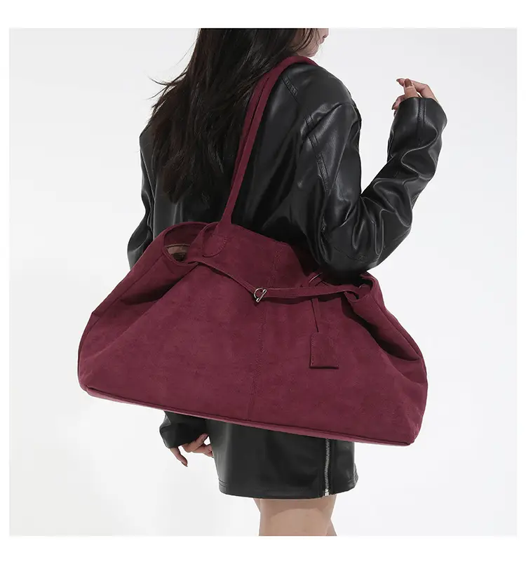 Women Retro Frosted Tote Bag Brown 2025 — feature 13