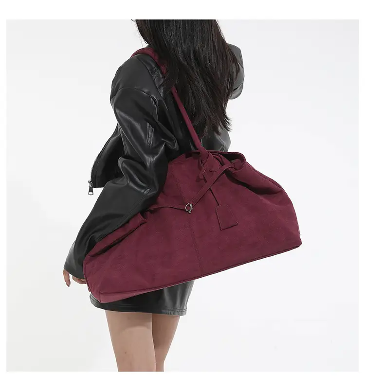 Women Retro Frosted Tote Bag Brown 2025 — feature 14