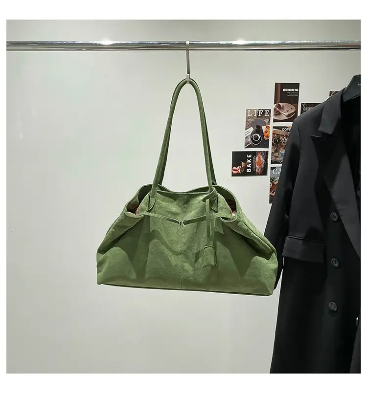 Women Retro Frosted Tote Bag Brown 2025 — feature 24