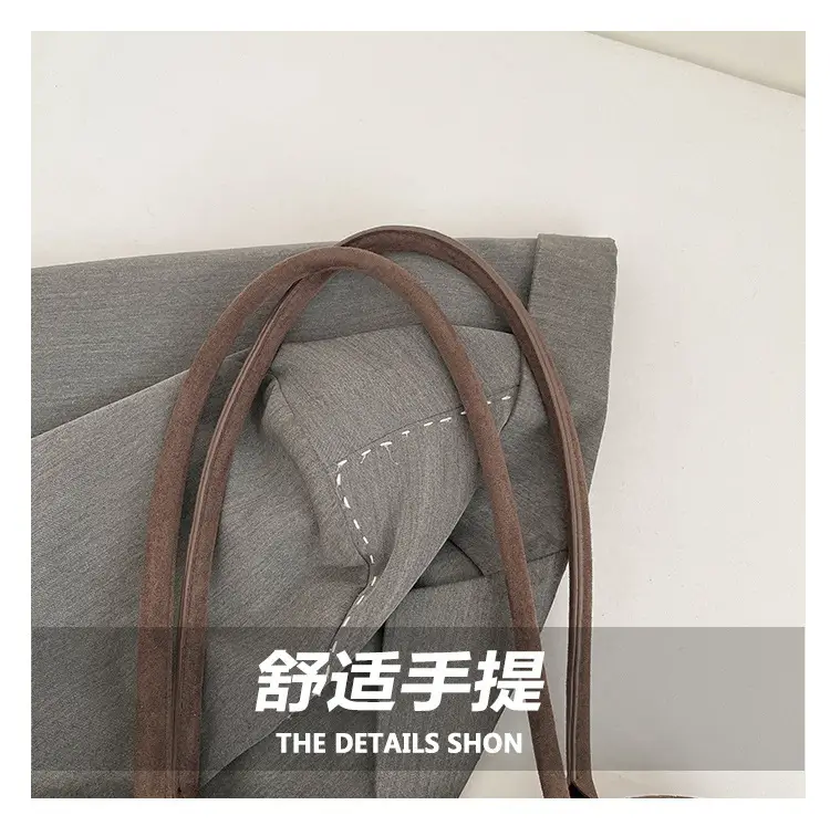 Women Retro Frosted Tote Bag Brown 2025 — feature 3