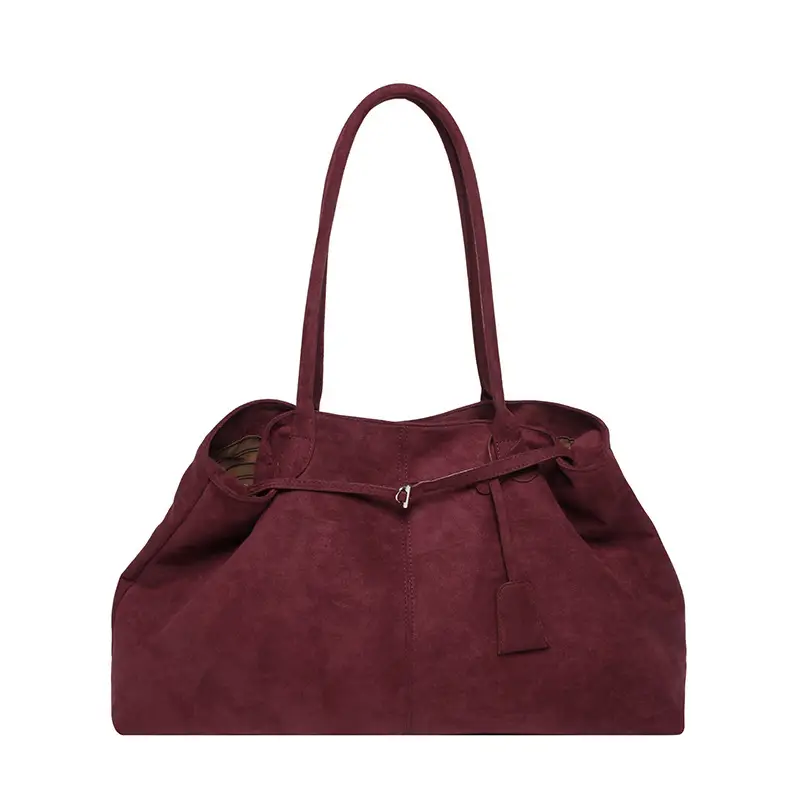 Women Retro Frosted Tote Bag Brown 2025 - Image 2