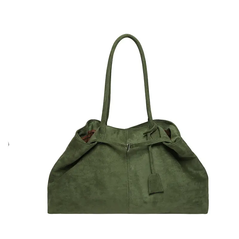Women Retro Frosted Tote Bag Brown 2025 - Image 5