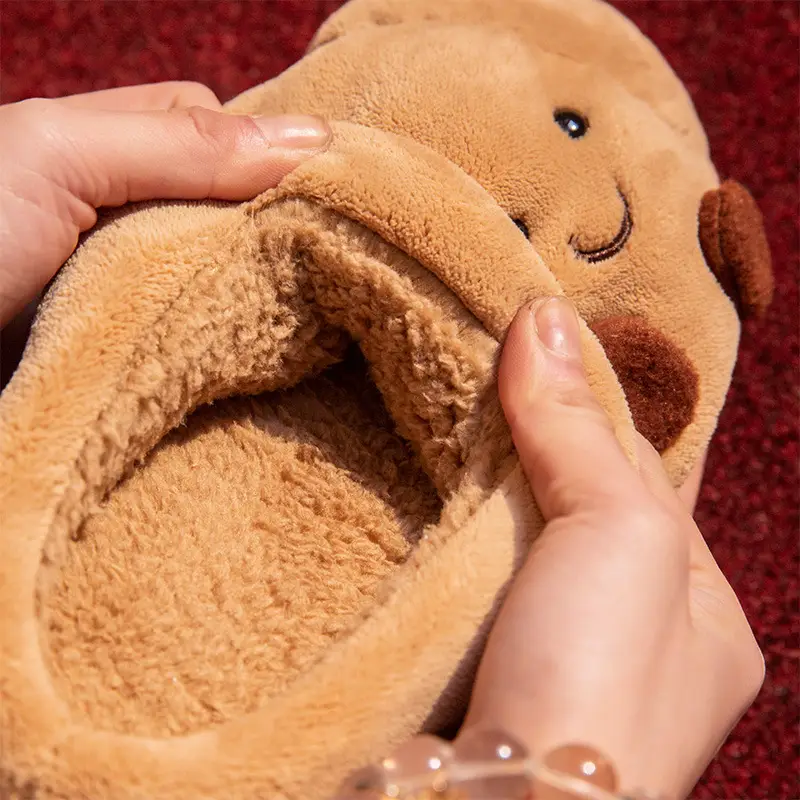 Autumn and Winter Slippers for Women to Wear at Home and Outside, Fashionable and Casual, Non-Slip, Warm, Lightweight, Cartoon Anime Couple Cotton Shoes - Image 7