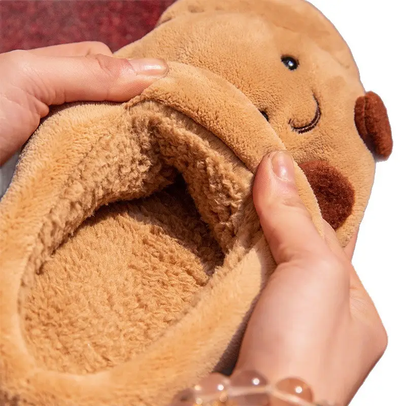 Autumn and Winter Slippers for Women to Wear at Home and Outside, Fashionable and Casual, Non-Slip, Warm, Lightweight, Cartoon Anime Couple Cotton Shoes - Image 9