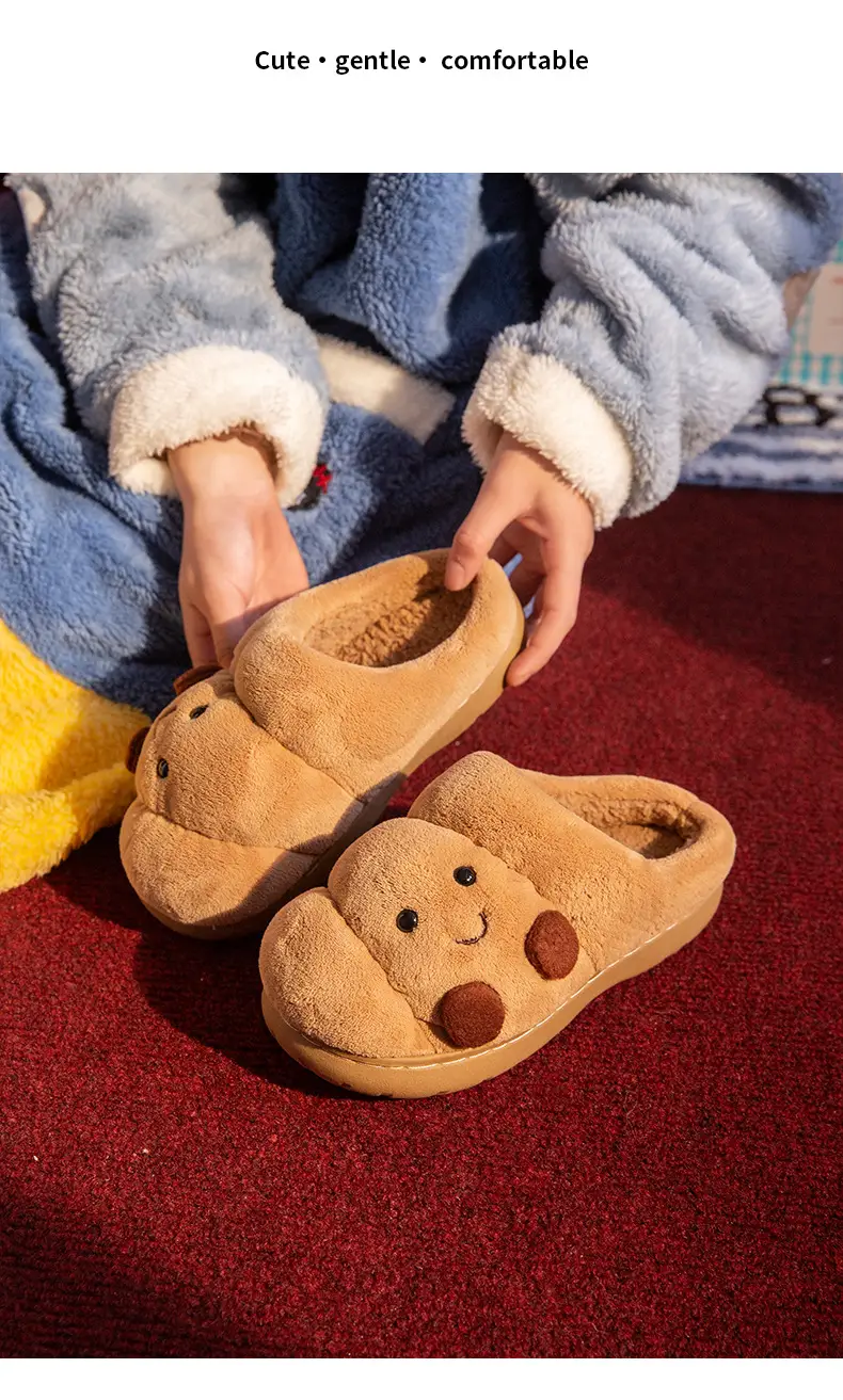 Autumn and Winter Slippers for Women to Wear at Home and Outside, Fashionable and Casual, Non-Slip, Warm, Lightweight, Cartoon Anime Couple Cotton Shoes — feature 12