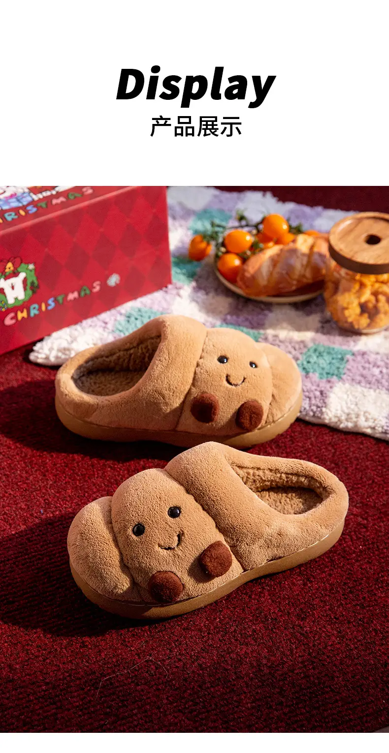 Autumn and Winter Slippers for Women to Wear at Home and Outside, Fashionable and Casual, Non-Slip, Warm, Lightweight, Cartoon Anime Couple Cotton Shoes — feature 9