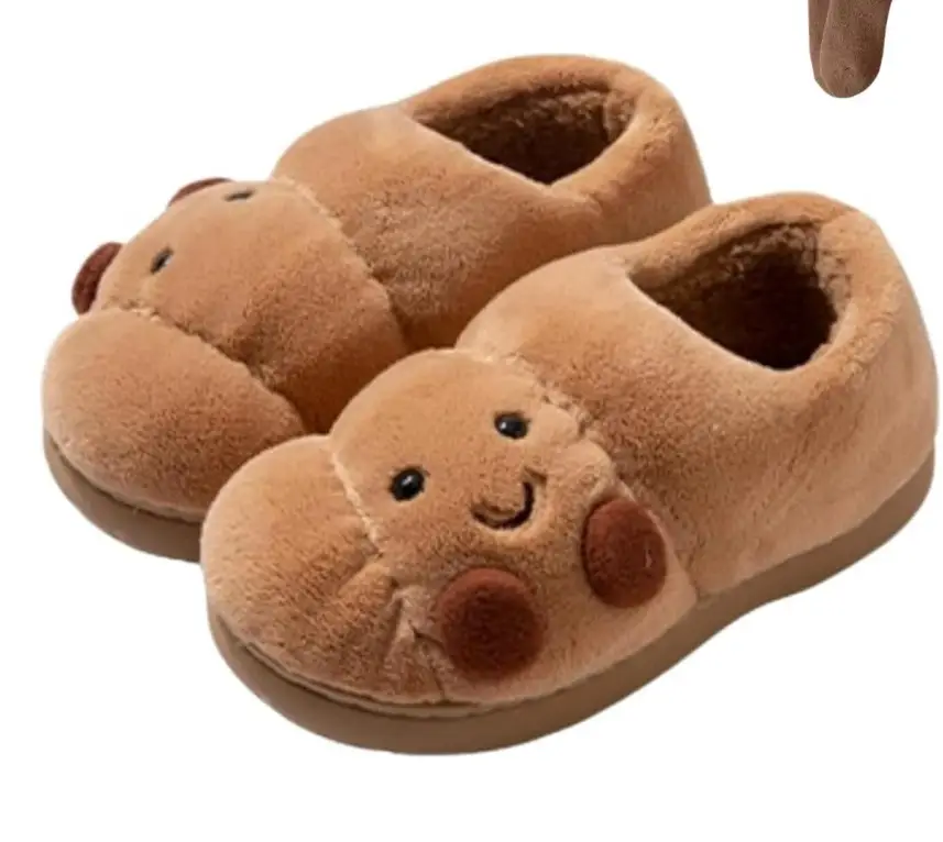Autumn and Winter Slippers for Women to Wear at Home and Outside, Fashionable and Casual, Non-Slip, Warm, Lightweight, Cartoon Anime Couple Cotton Shoes - Image 2