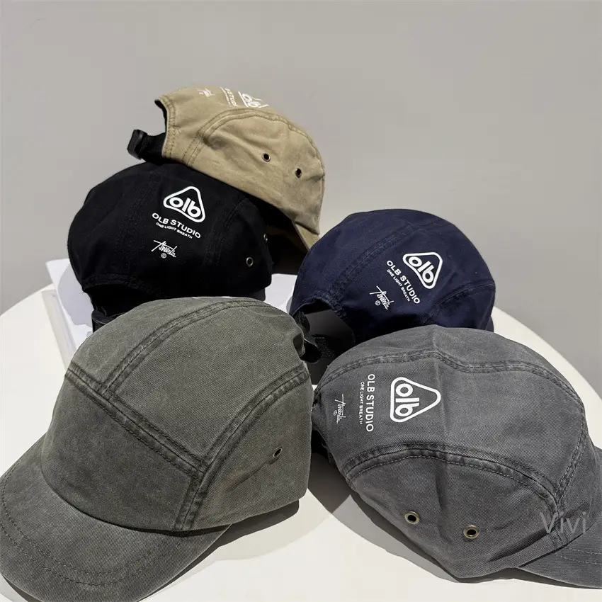 Men Cycling Cap Navy Blue Logo Brand Cap - Image 6