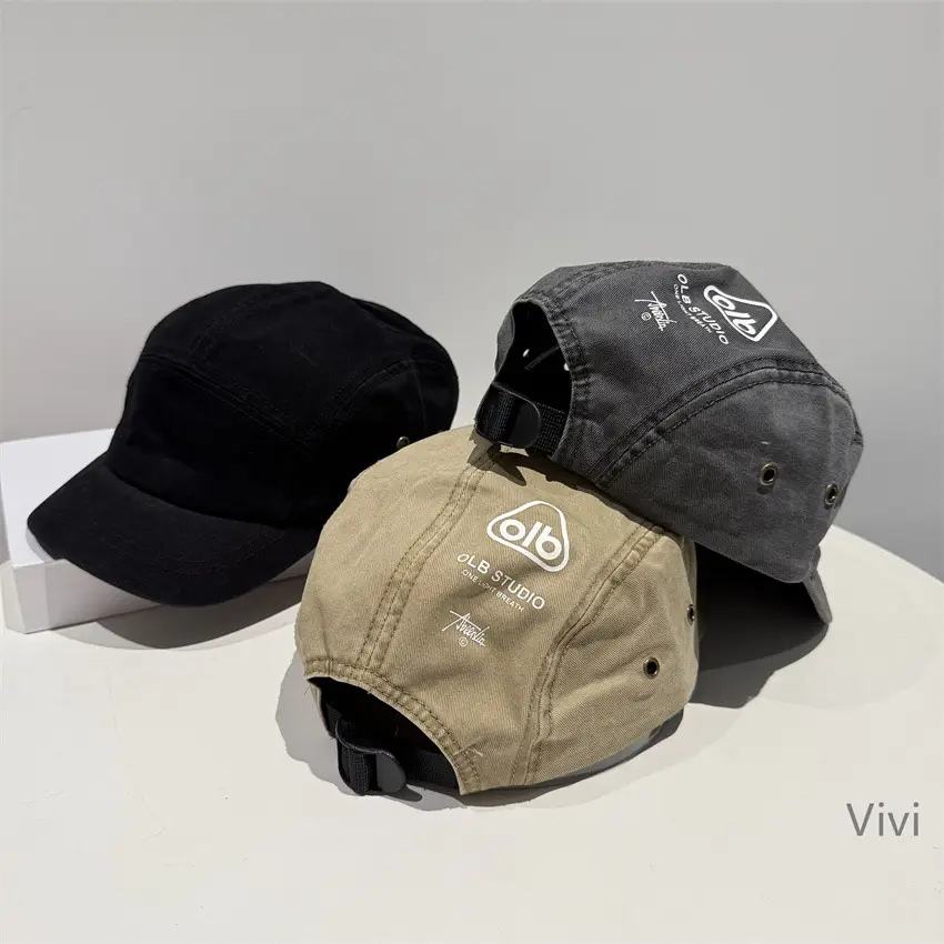 Men Cycling Cap Navy Blue Logo Brand Cap - Image 7