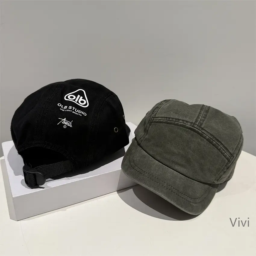 Men Cycling Cap Navy Blue Logo Brand Cap — feature 4