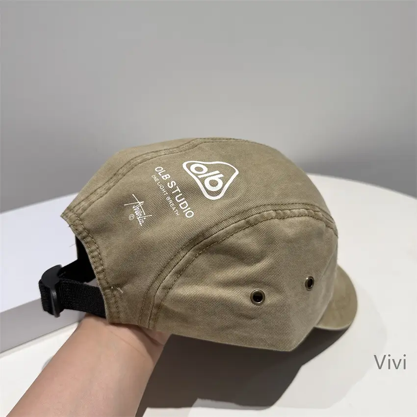 Men Cycling Cap Navy Blue Logo Brand Cap - Image 3