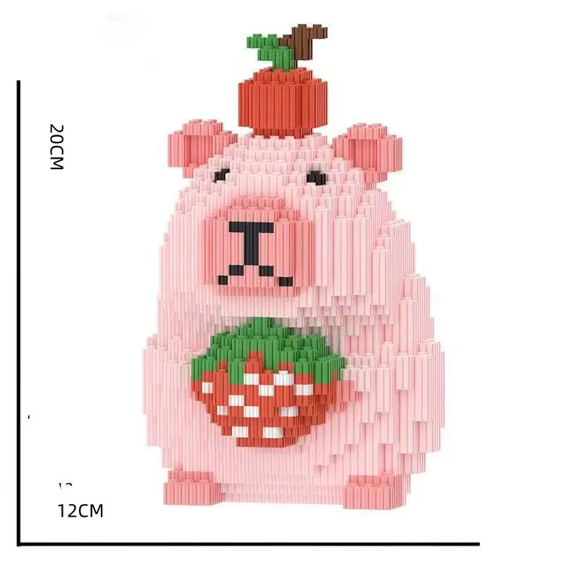 Small Particle Building Blocks Wholesale Street Stalls Compatible with Lego Children's Educational Assembling Ornaments Capibala Three-Dimensional Small Toys