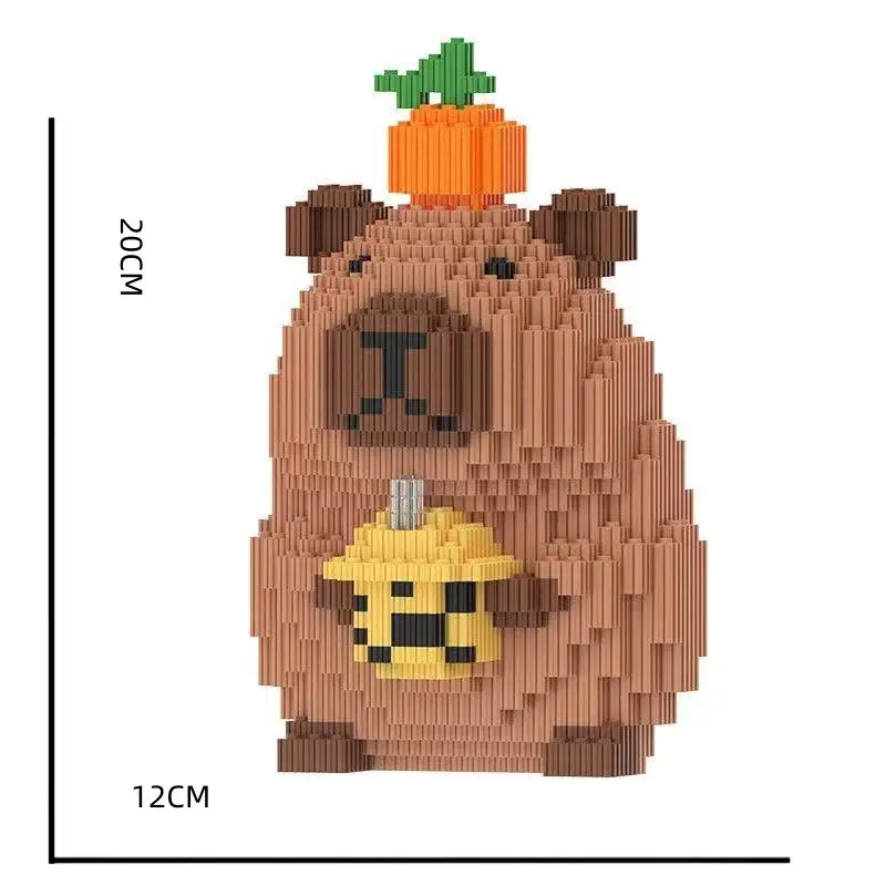 Small Particle Building Blocks Wholesale Street Stalls Compatible with Lego Children's Educational Assembling Ornaments Capibala Three-Dimensional Small Toys