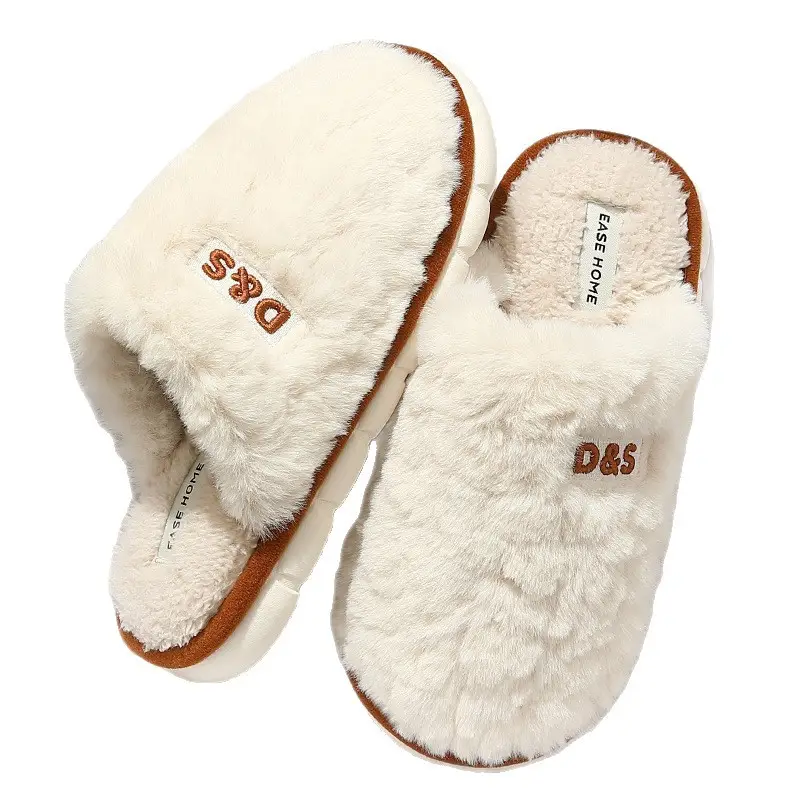 Silent Cotton Slippers for Women, Autumn and Winter Thin Style, Home Use, Soft Sole, Non-Slip, Odor-Resistant, Warm Plush Couple Cotton Slippers, Maternity Slippers - Image 11