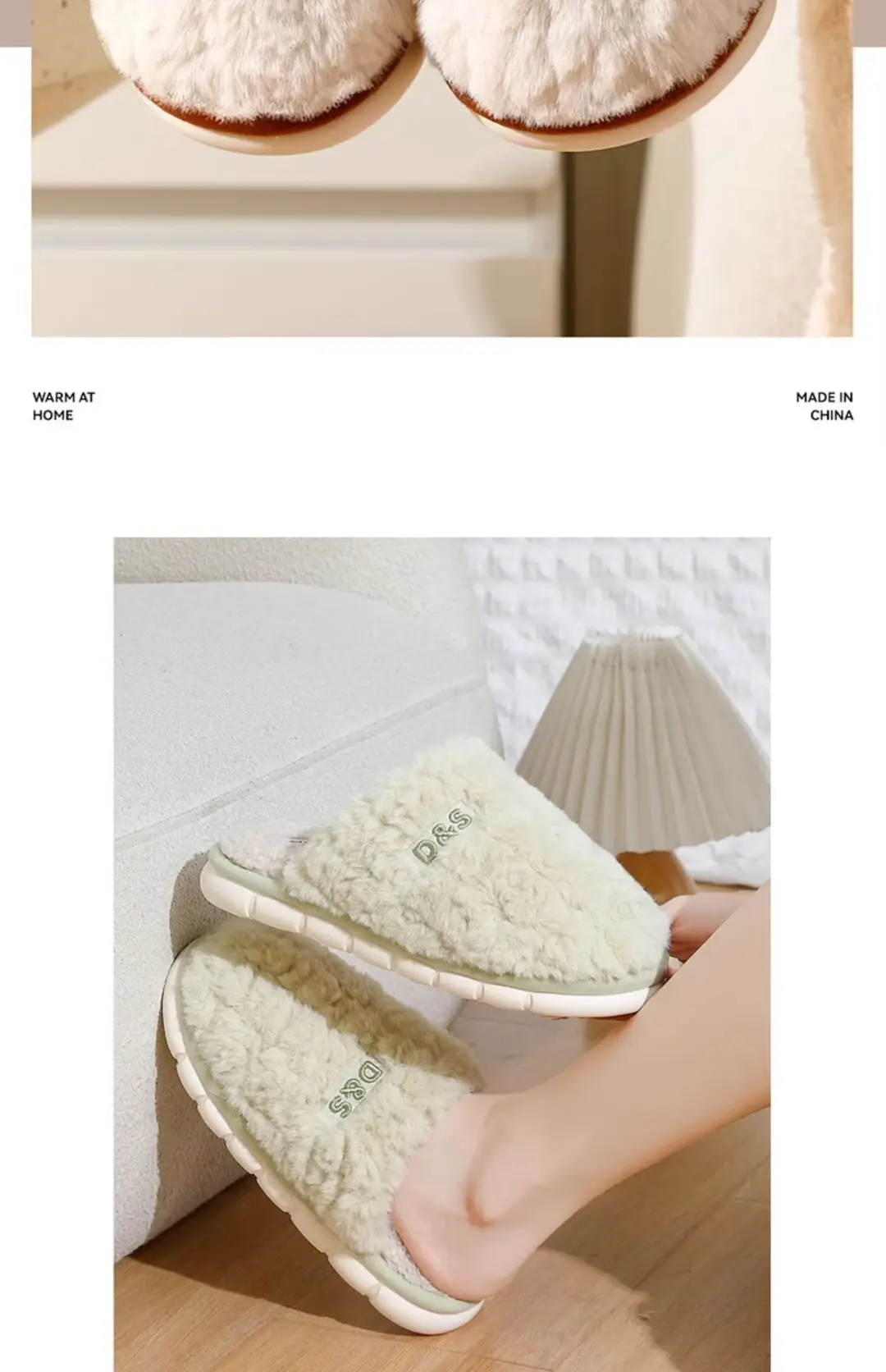 Silent Cotton Slippers for Women, Autumn and Winter Thin Style, Home Use, Soft Sole, Non-Slip, Odor-Resistant, Warm Plush Couple Cotton Slippers, Maternity Slippers — feature 13
