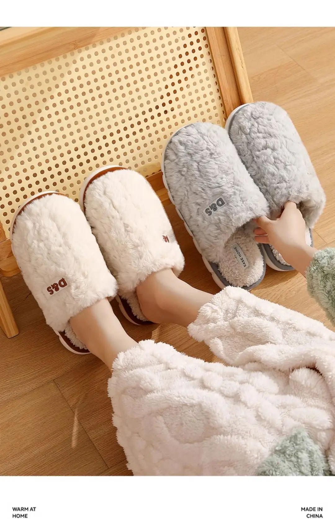 Silent Cotton Slippers for Women, Autumn and Winter Thin Style, Home Use, Soft Sole, Non-Slip, Odor-Resistant, Warm Plush Couple Cotton Slippers, Maternity Slippers — feature 15