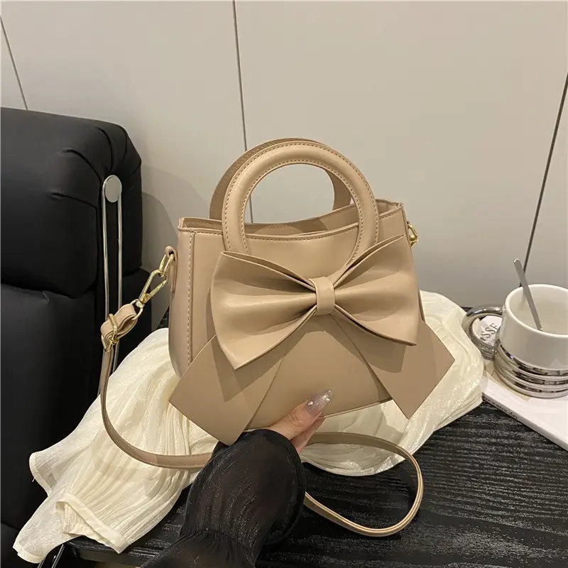 Black Bow Handbag for Women 2025 Trendy Leather - Image 8