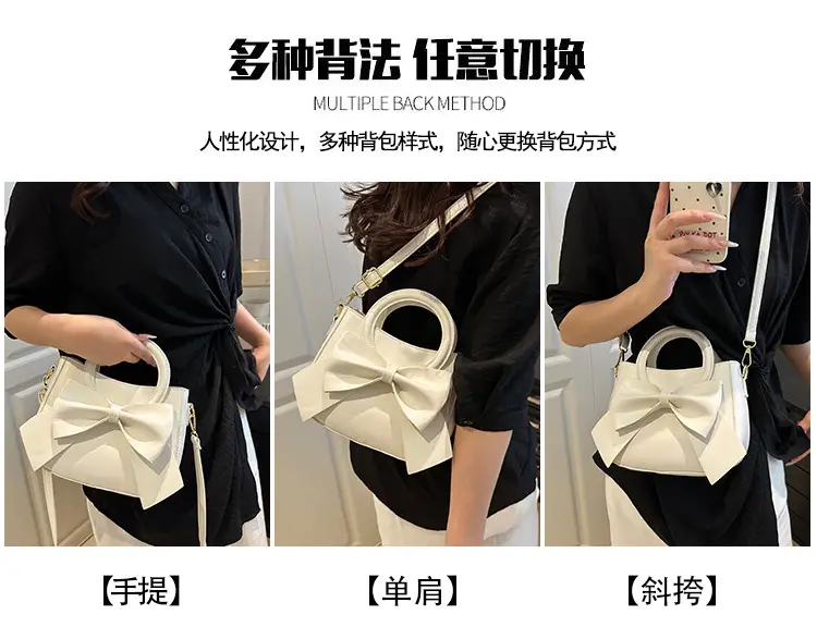 Black Bow Handbag for Women 2025 Trendy Leather — feature 10