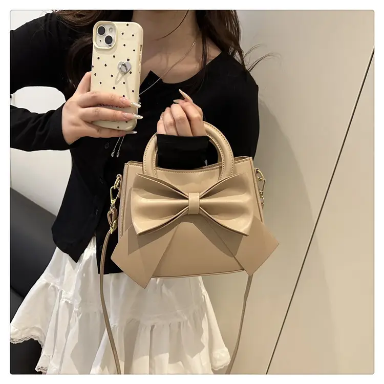 Black Bow Handbag for Women 2025 Trendy Leather — feature 14