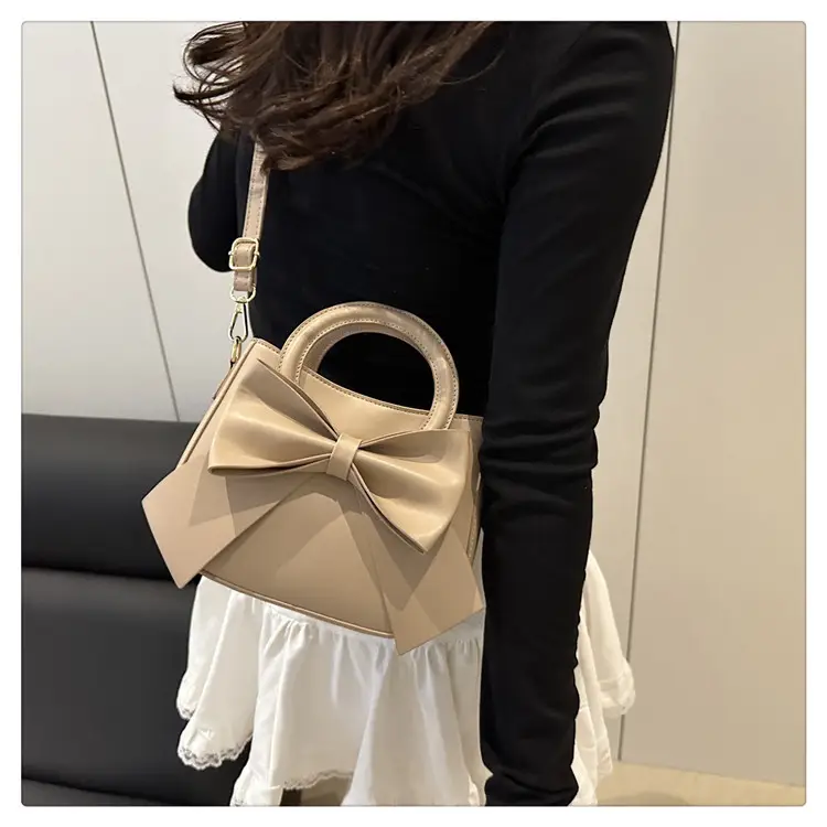 Black Bow Handbag for Women 2025 Trendy Leather — feature 16