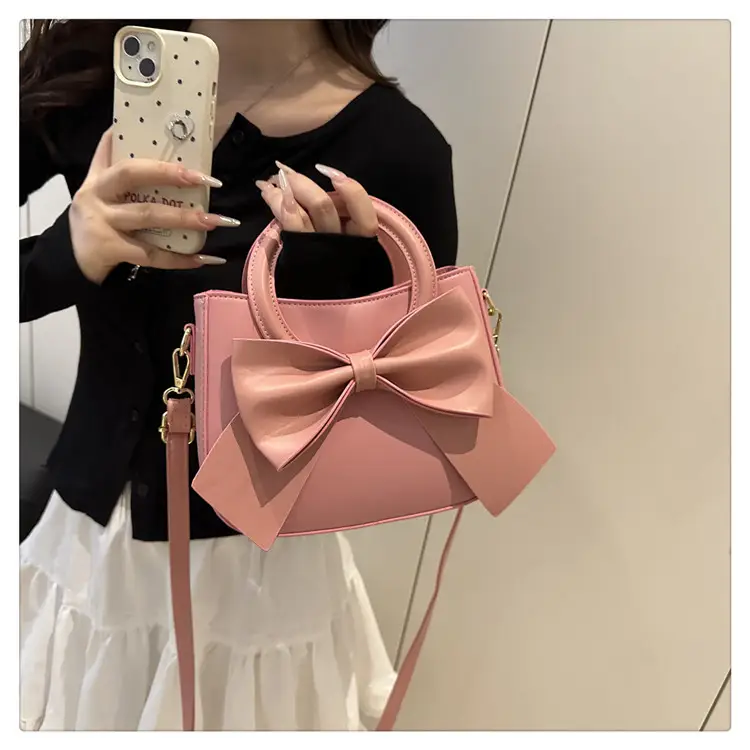 Black Bow Handbag for Women 2025 Trendy Leather — feature 17