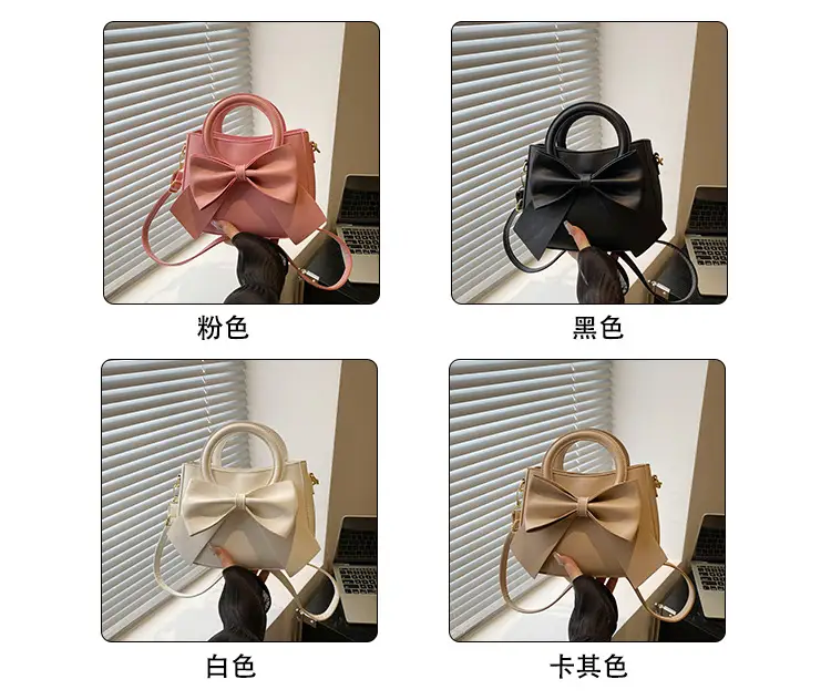 Black Bow Handbag for Women 2025 Trendy Leather — feature 2