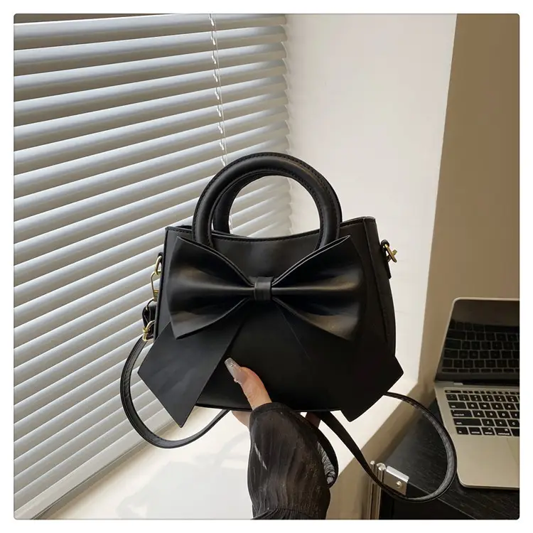Black Bow Handbag for Women 2025 Trendy Leather — feature 26