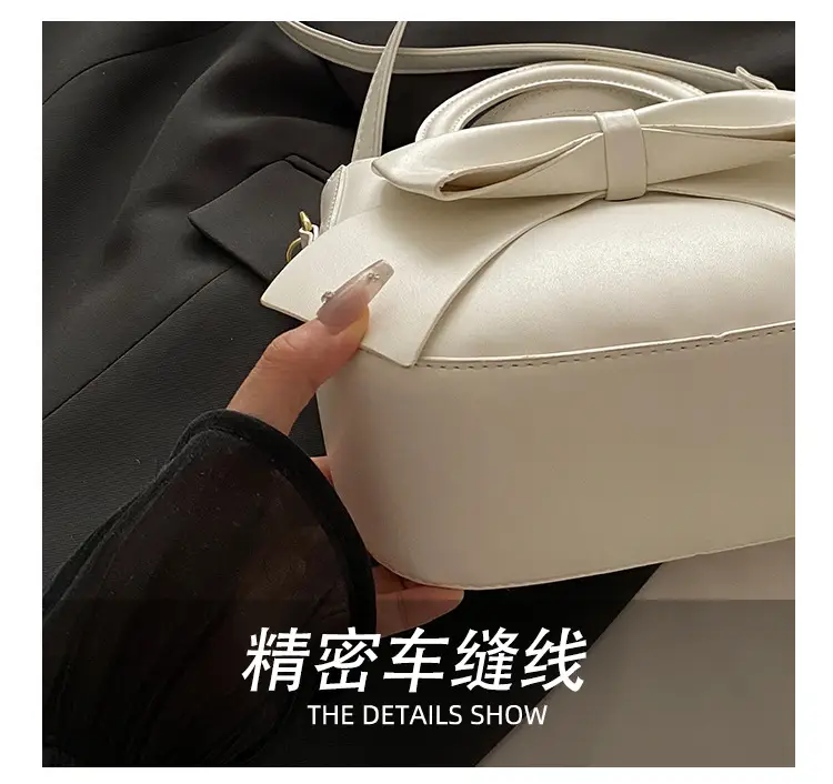 Black Bow Handbag for Women 2025 Trendy Leather — feature 6