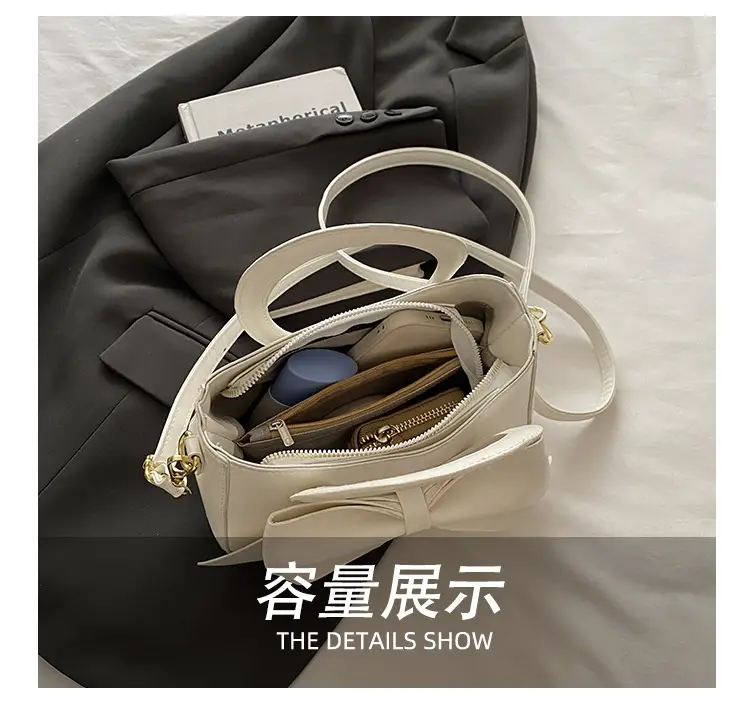 Black Bow Handbag for Women 2025 Trendy Leather — feature 8