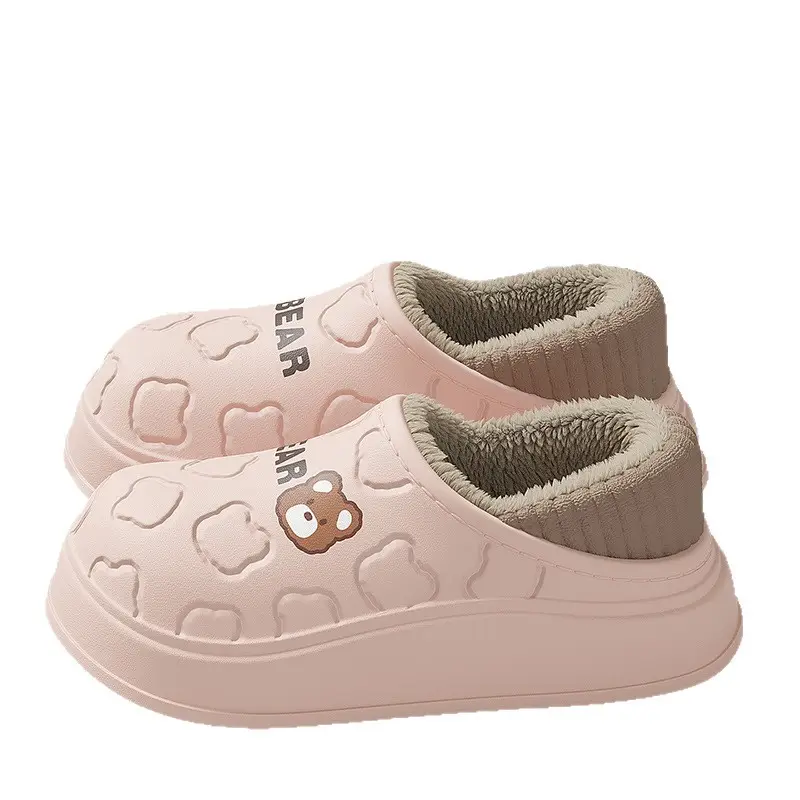 Women's Cotton Slippers Autumn and Winter 2025 New Indoor Home Warm Maternity Shoes Men's Closed-Back Cotton Shoes Wholesale - Image 11