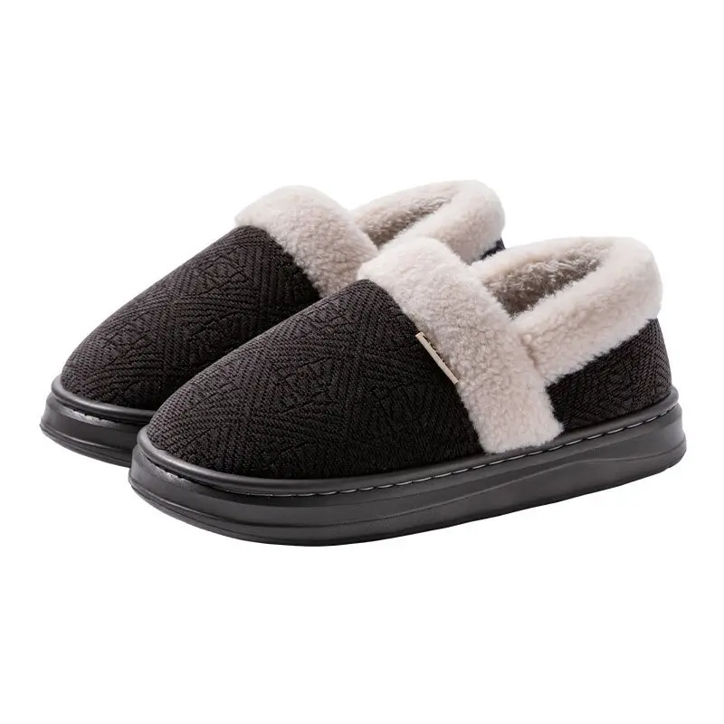 Plus Size Bag Heel Cotton Slippers for Middle-Aged and Elderly People 2025 New Autumn and Winter Warm Anti-Slip Fleece-Lined Thickeneded Cotton Shoes for the Elderly - Image 9