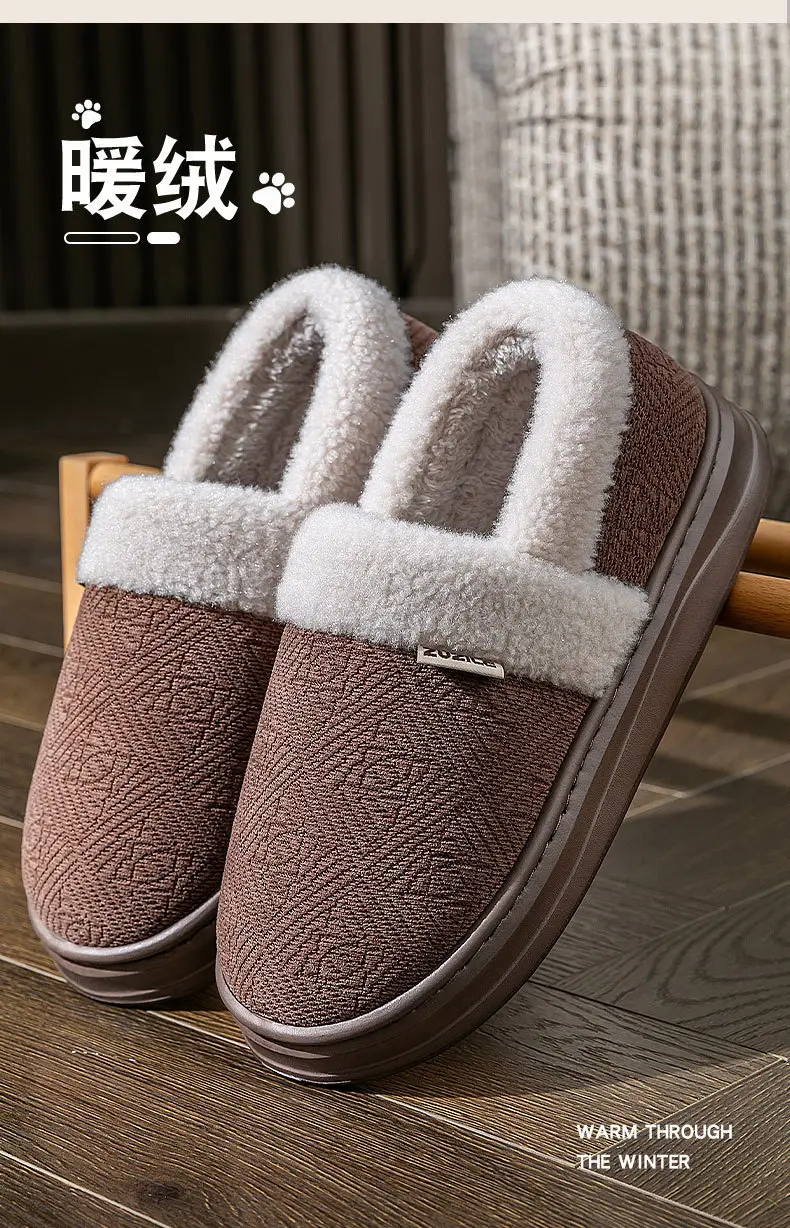 Plus Size Bag Heel Cotton Slippers for Middle-Aged and Elderly People 2025 New Autumn and Winter Warm Anti-Slip Fleece-Lined Thickeneded Cotton Shoes for the Elderly — feature 10