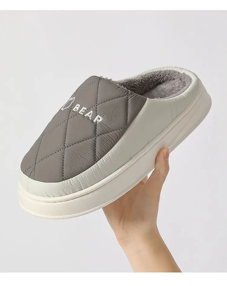 Down Fabric Warm Cotton Slippers for Men, Autumn and Winter 2025 New Style Indoor Home Plush Cotton Slippers for Women, Cotton Shoes Wholesale — feature 20