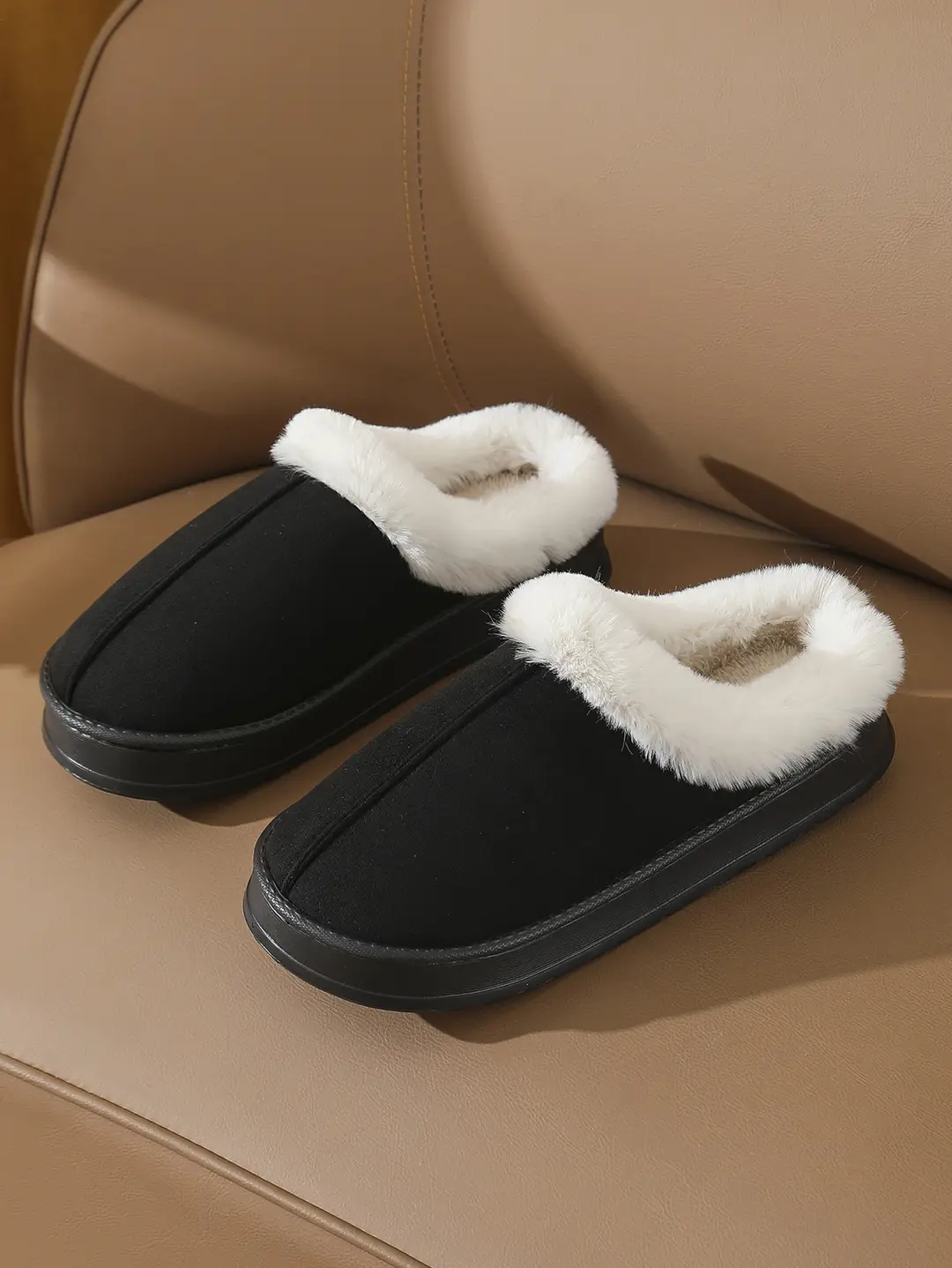 Cross-Border Foreign Trade 2025 New Cotton Slippers for Women, Indoor Autumn and Winter Suede Fashion Non-Slip Men's Cotton Slippers — feature 10