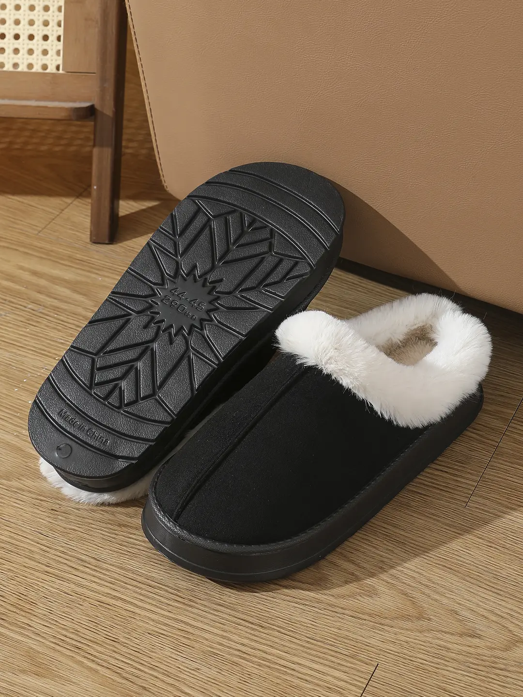 Cross-Border Foreign Trade 2025 New Cotton Slippers for Women, Indoor Autumn and Winter Suede Fashion Non-Slip Men's Cotton Slippers — feature 11