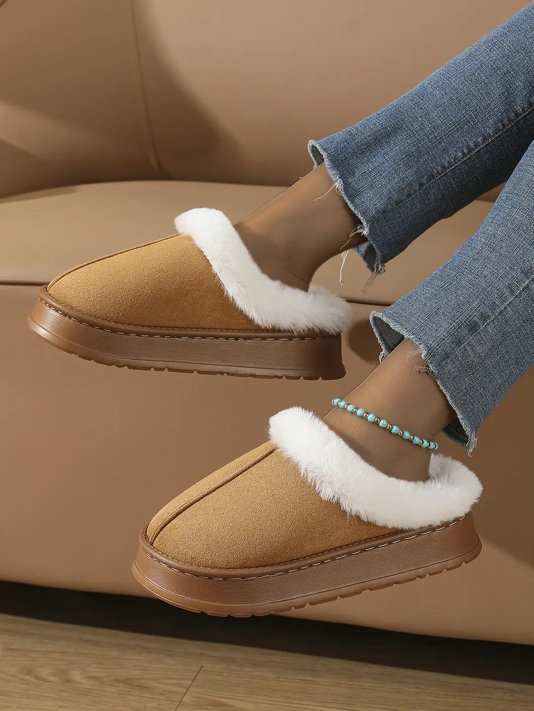 Cross-Border Foreign Trade 2025 New Cotton Slippers for Women, Indoor Autumn and Winter Suede Fashion Non-Slip Men's Cotton Slippers — feature 3