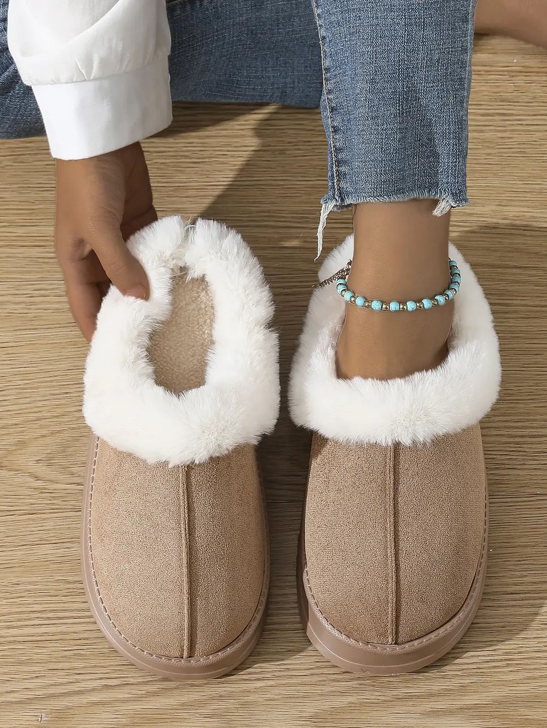 Cross-Border Foreign Trade 2025 New Cotton Slippers for Women, Indoor Autumn and Winter Suede Fashion Non-Slip Men's Cotton Slippers — feature 6