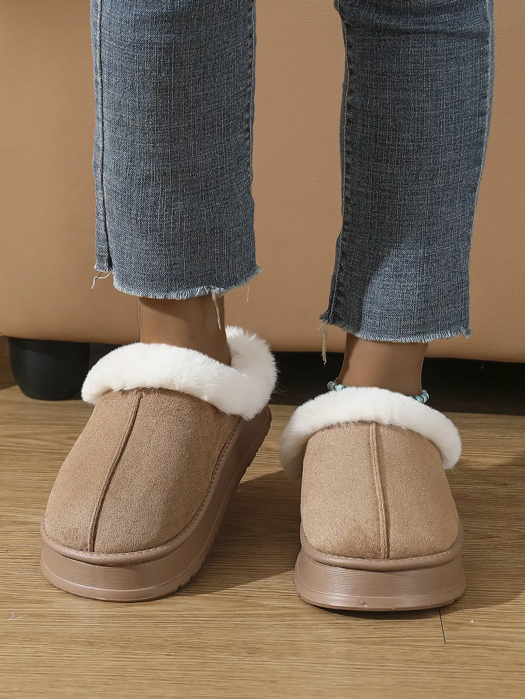 Cross-Border Foreign Trade 2025 New Cotton Slippers for Women, Indoor Autumn and Winter Suede Fashion Non-Slip Men's Cotton Slippers — feature 8