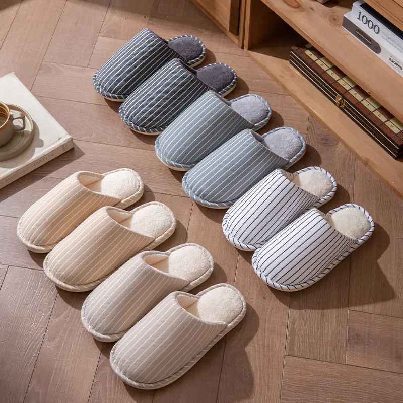 Women Cotton Slippers Warm Thick Autumn Winter 2025